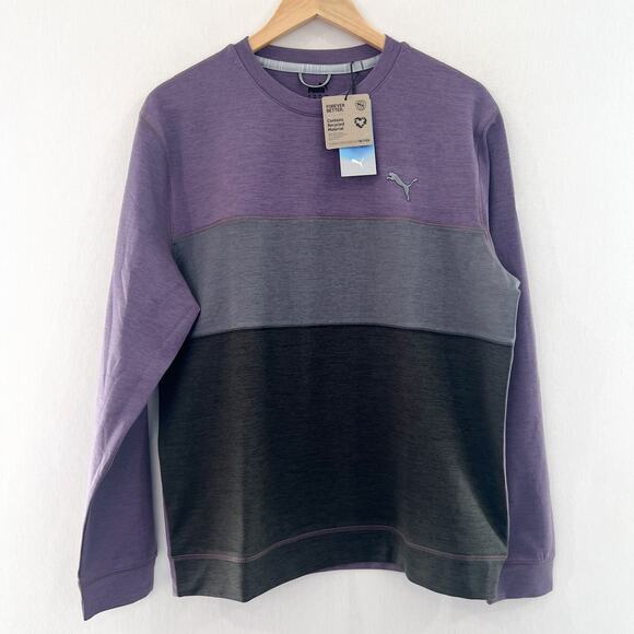 NEW Puma CLOUDSPUN Crewneck Pullover Sweater Men Medium UMHB Merch Purple - Picture 1 of 7